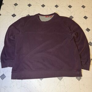 Vintage Izod Crewneck Sweatshirt Mens XXL Burgundy Minimalist Logo Pullover